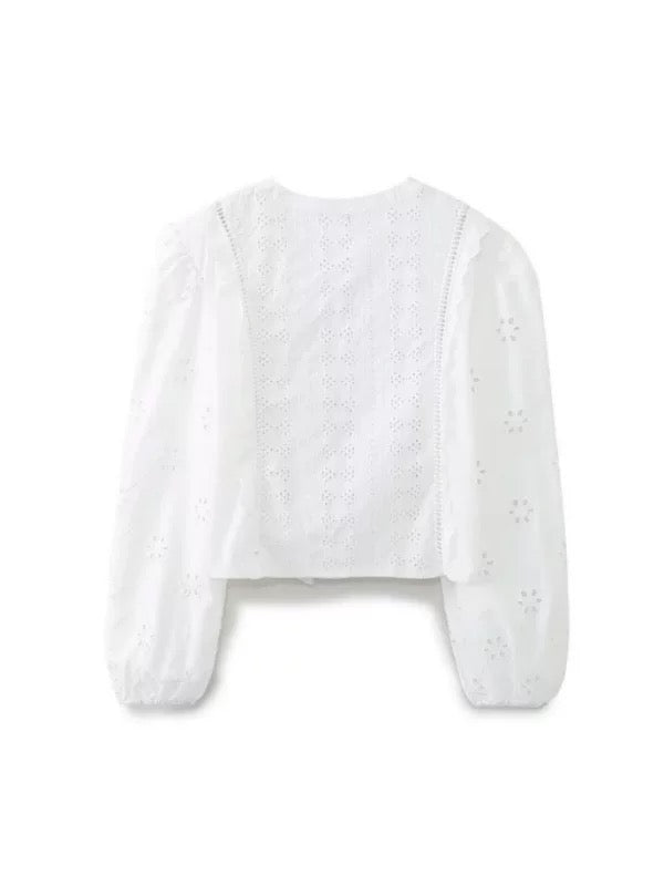 ,,Blossom White“ Blouse