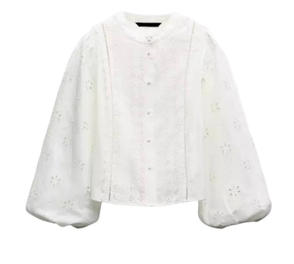 ,,Blossom White“ Blouse