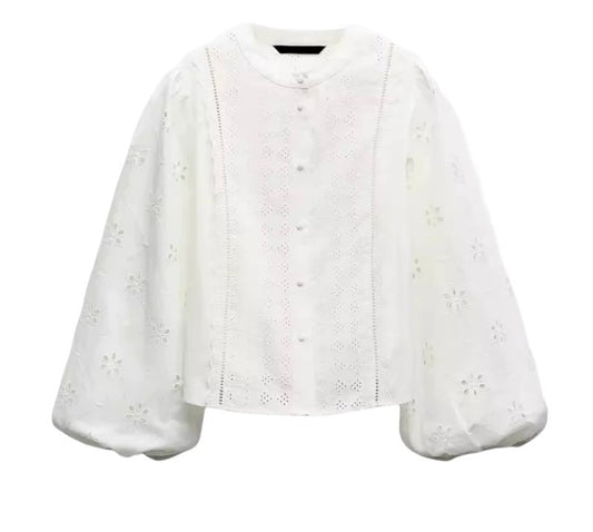 ,,Blossom White“ Blouse