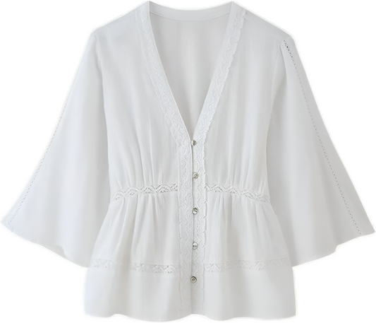 ,,Blanche Élegance“ Blouse